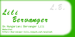 lili bervanger business card